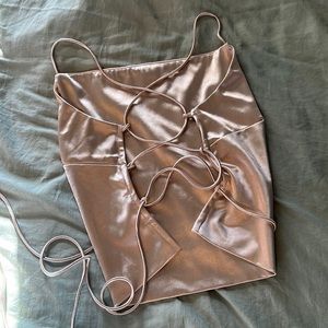 satin strappy top